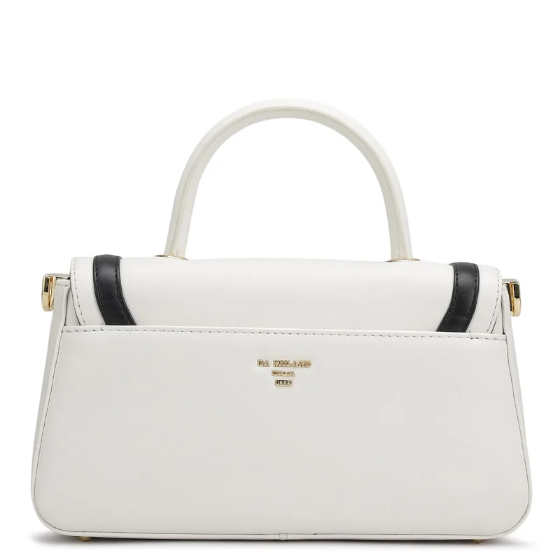 Da Milano Snow Small Plain Leather Satchel - Snow for Women | Best Price UAE